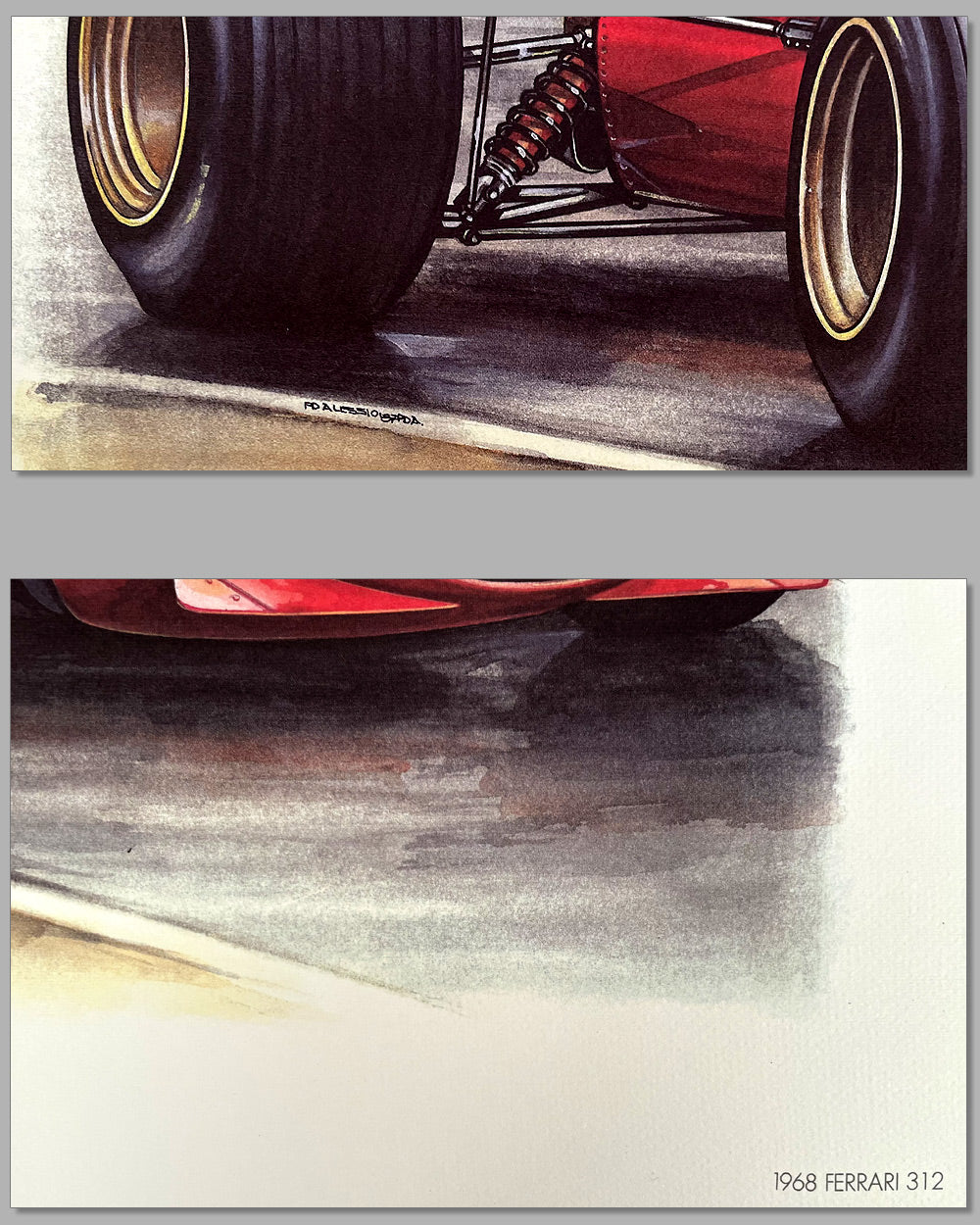 1968 Ferrari 312 print by Paolo d’Alessio 3