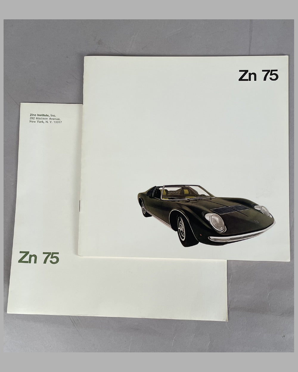 1968 Lamborghini Miura ZN 75 brochure