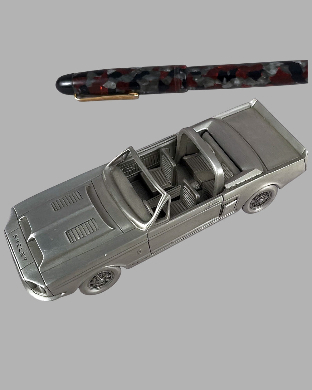 1968 Shelby Mustang GT 350 pewter model / sculpture by the Danbury Mint
