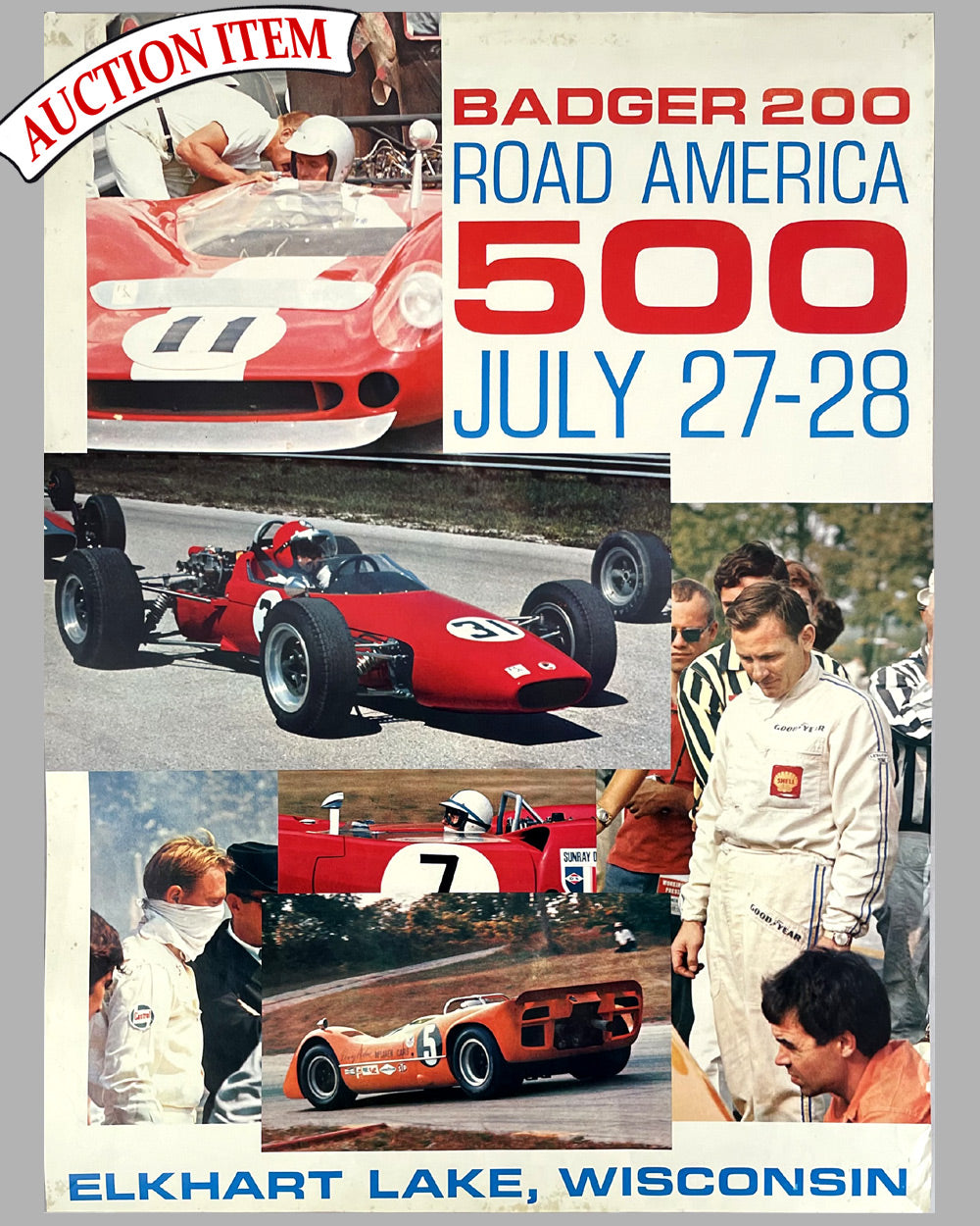 1968 Road America 500 poster