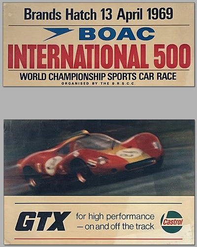 1969 BOAC International 500 original race poster 2