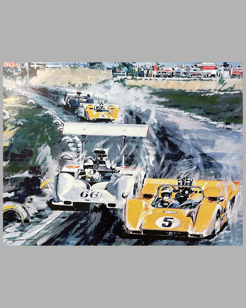 1969 Bridgehampton Can Am race poster by Walter Gotschke, 1990’s limited reproduction 2