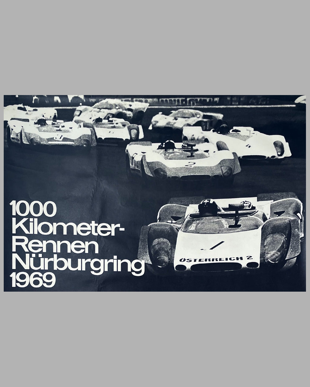 1969 1000KM of Nurburgring original Porsche factory poster 