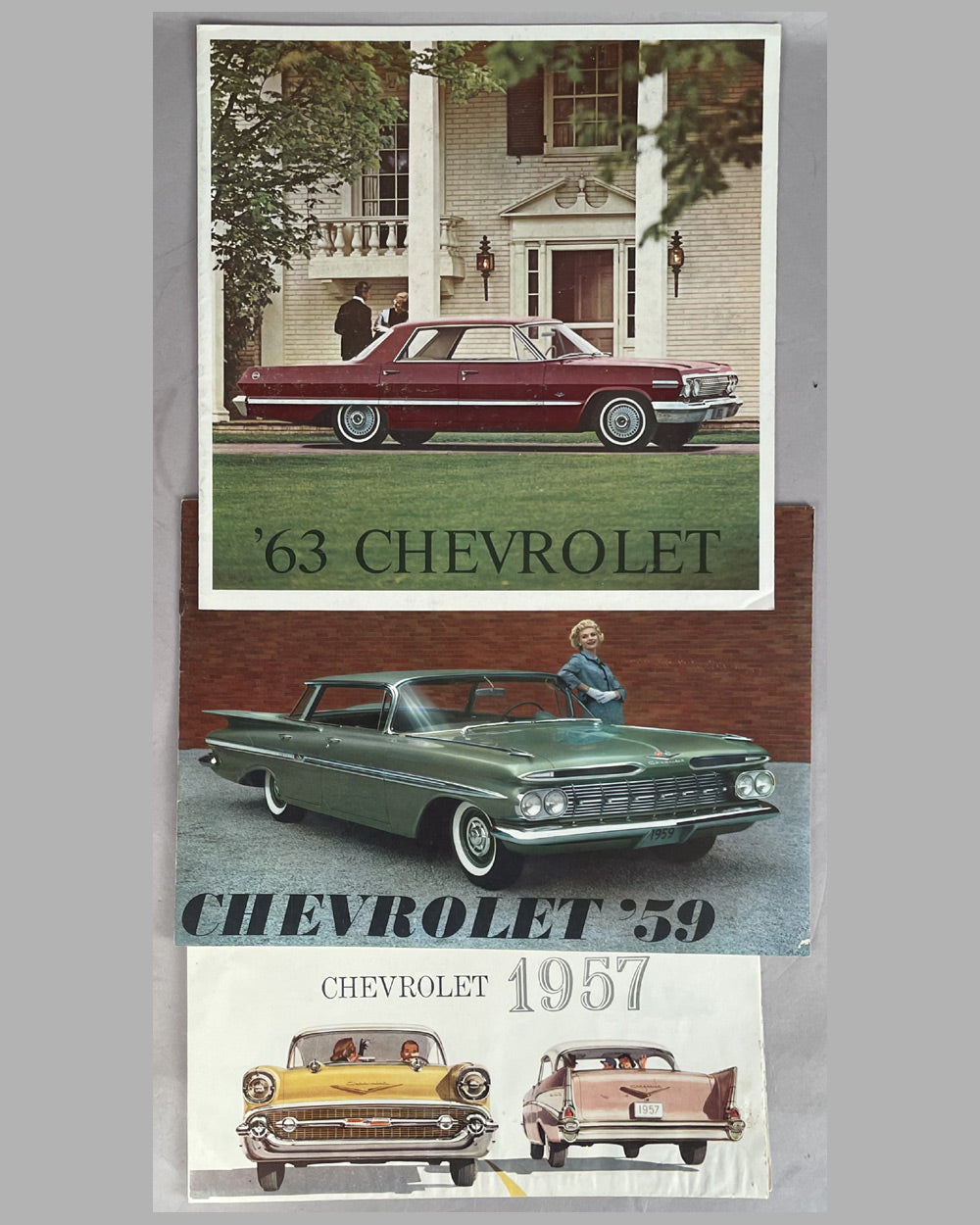 Collection of 7 Chevrolet factory sales brochures, 1957 to 1965 2