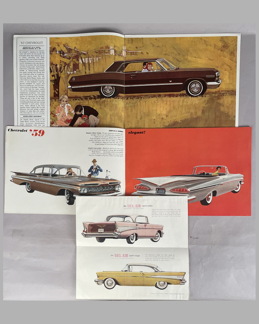 Collection of 7 Chevrolet factory sales brochures, 1957 to 1965 3