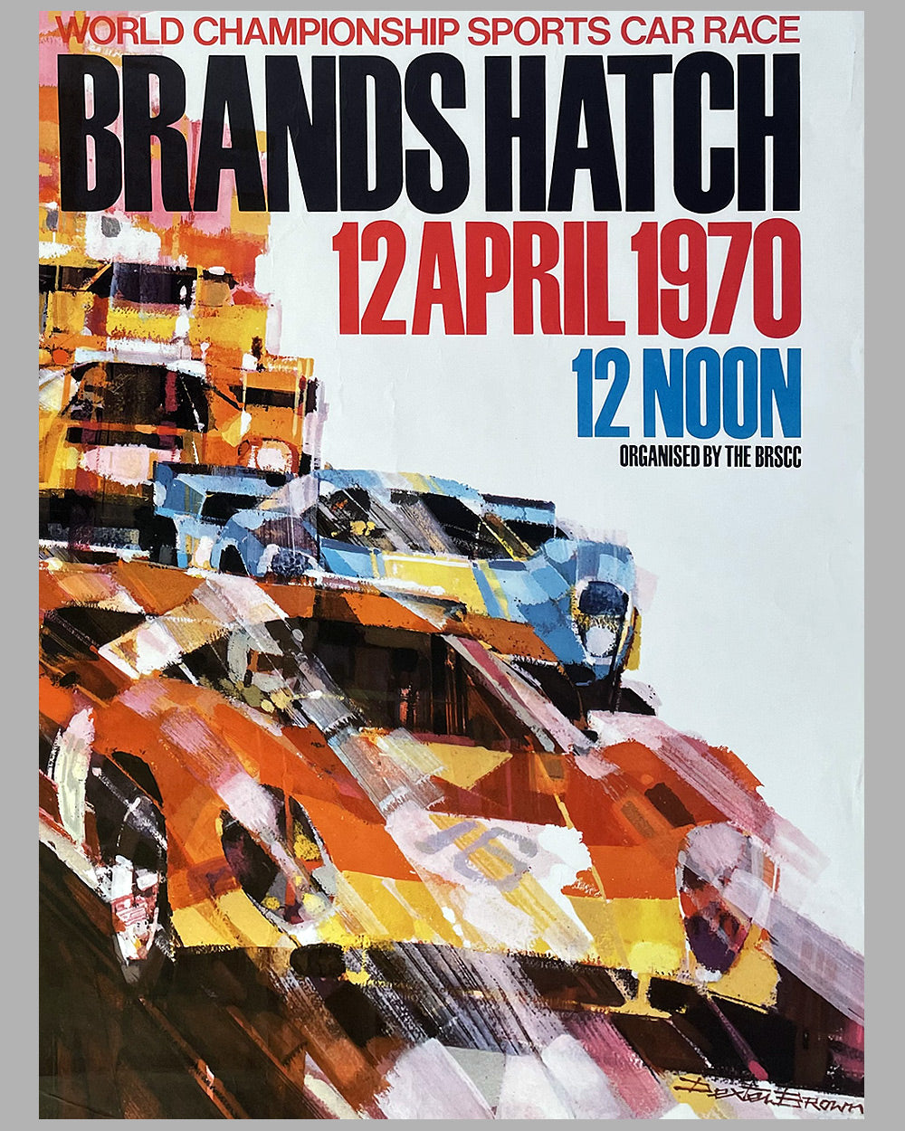 1970 BOAC 1000 Kilometres original race poster by Dexter Brown 3