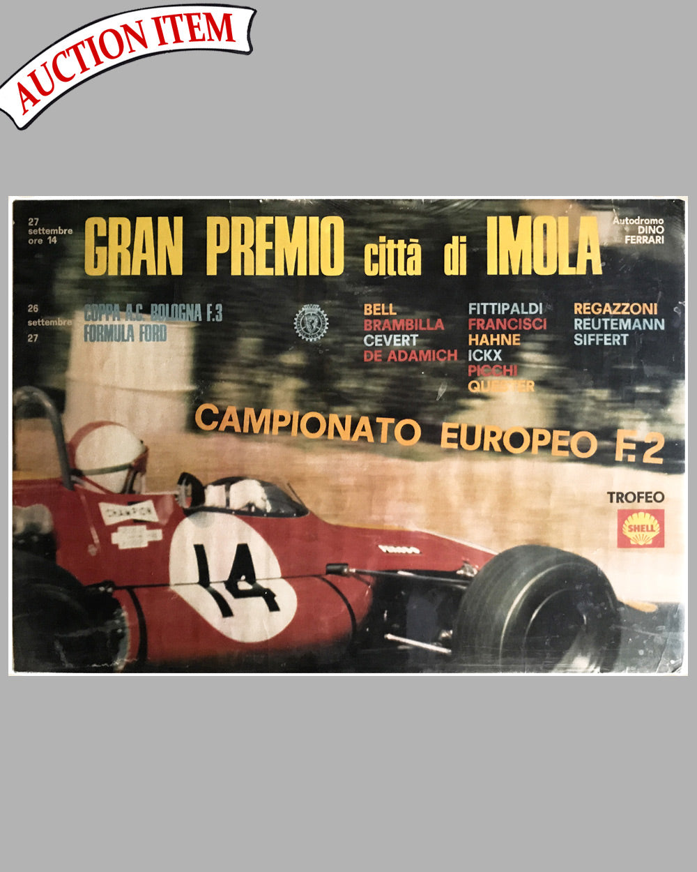 1970 Gran Premio di Imola Formula 2 original poster