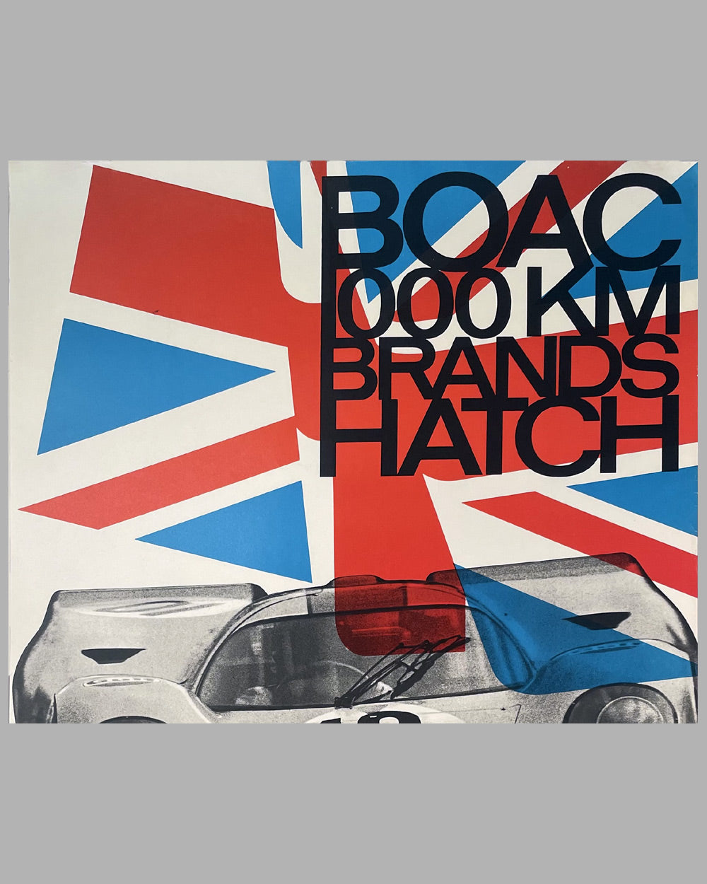 1970 1000 KM of Brands Hatch original Porsche factory poster, Strenger design 2