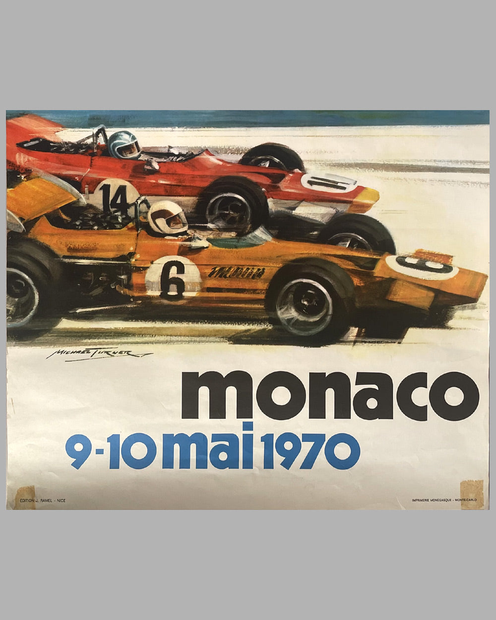 1970 Grand Prix of Monaco original poster by Michael Turner 3