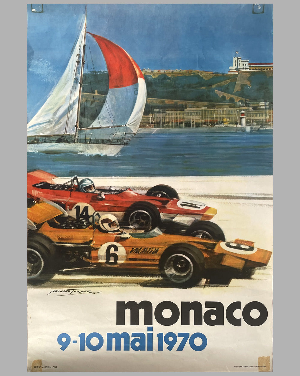 1970 Grand Prix of Monaco original poster by Michael Turner