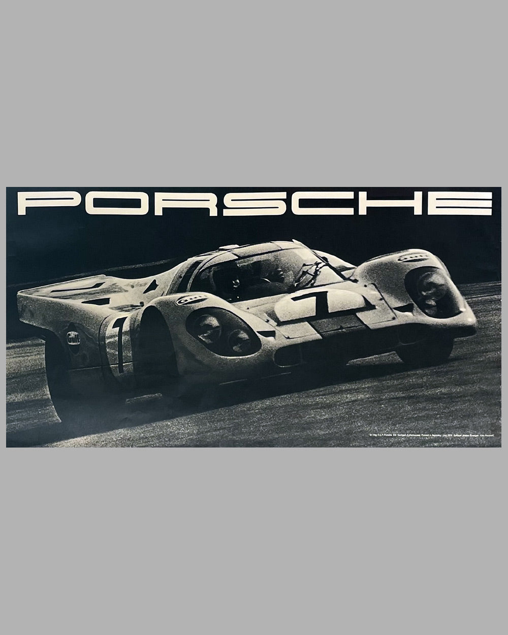 1970 1000 KM of Monza original Porsche victory poster, Strenger design 3