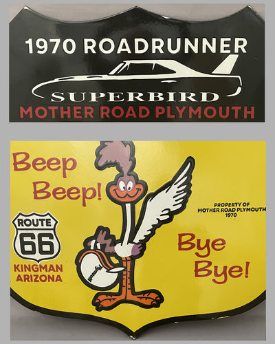 1970 Road Runner Superbird Plymouth double sided sign 2