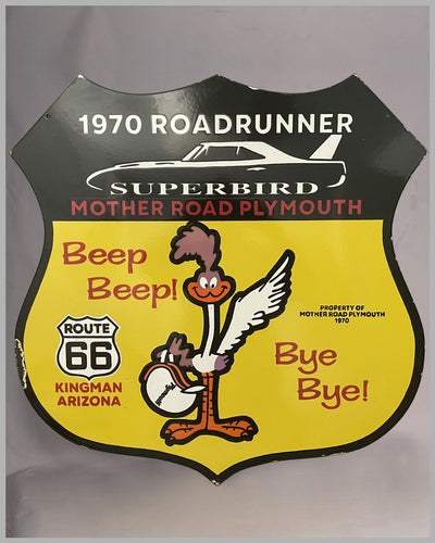 1970 Road Runner Superbird Plymouth double sided sign