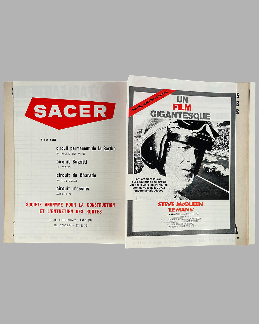 1971 24 Hours of Le Mans program and poster with photo by Delourmel 4