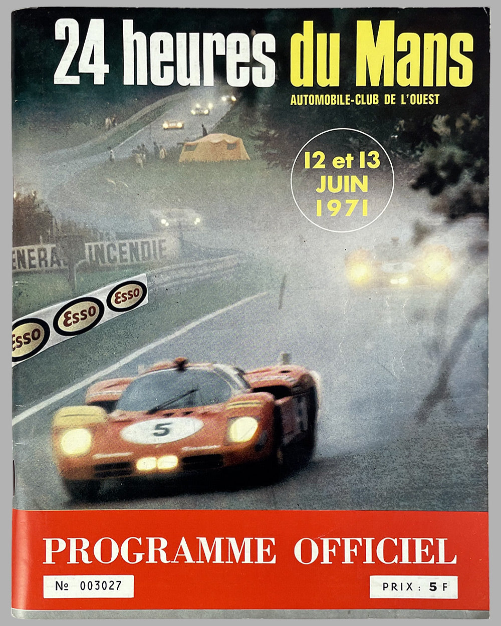 1971 24 Hours of Le Mans program and poster with photo by Delourmel 2