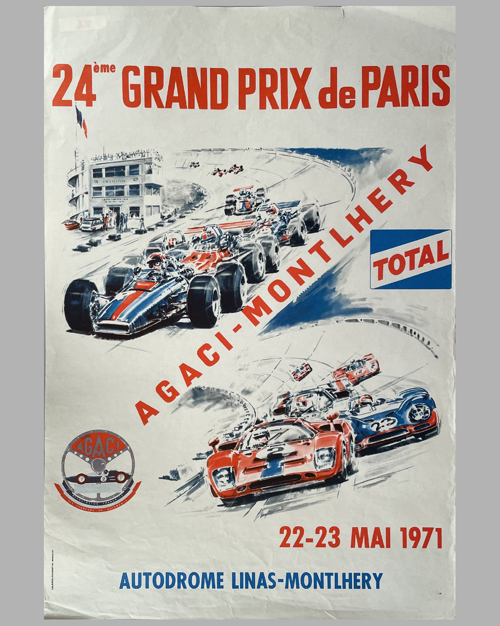 24th Grand Prix de Paris in Montlhery poster, 1971