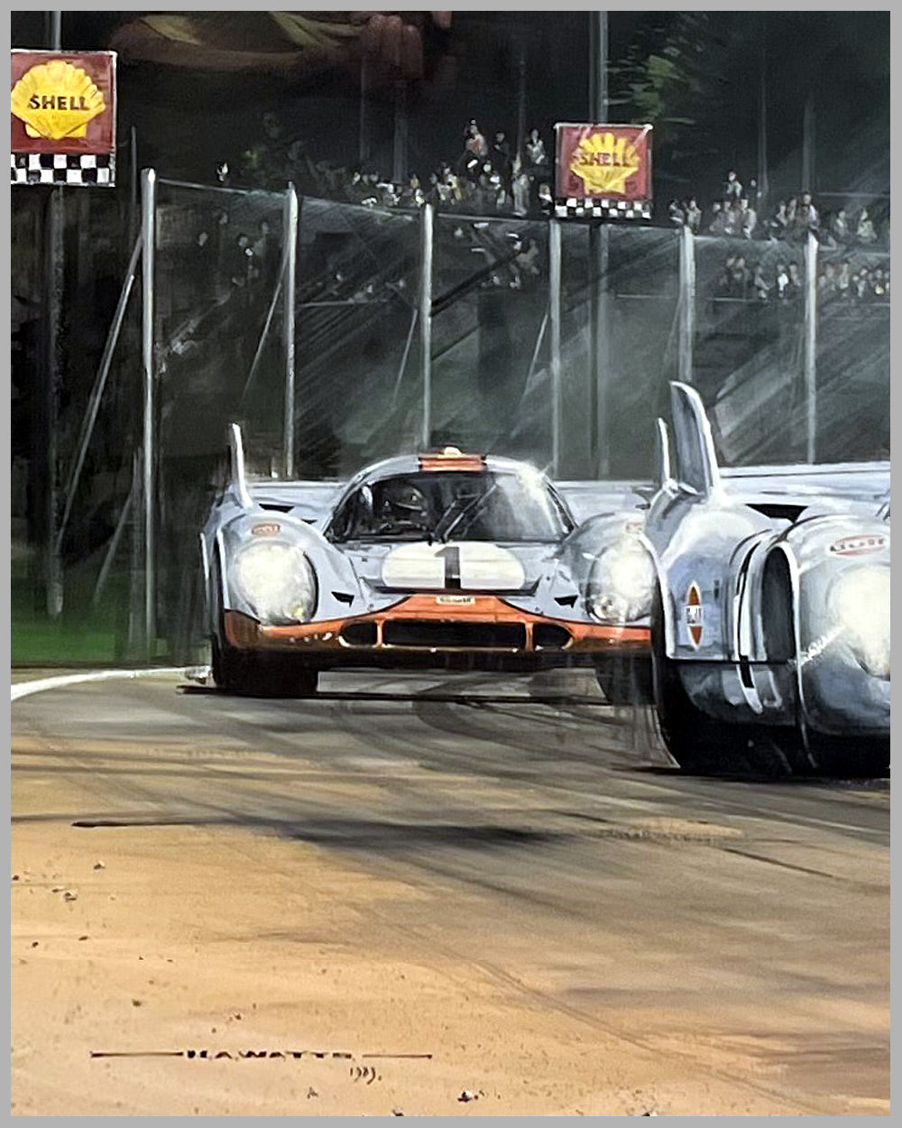 1000 km of Monza 1971 gouache painting by Nicholas Watts 2