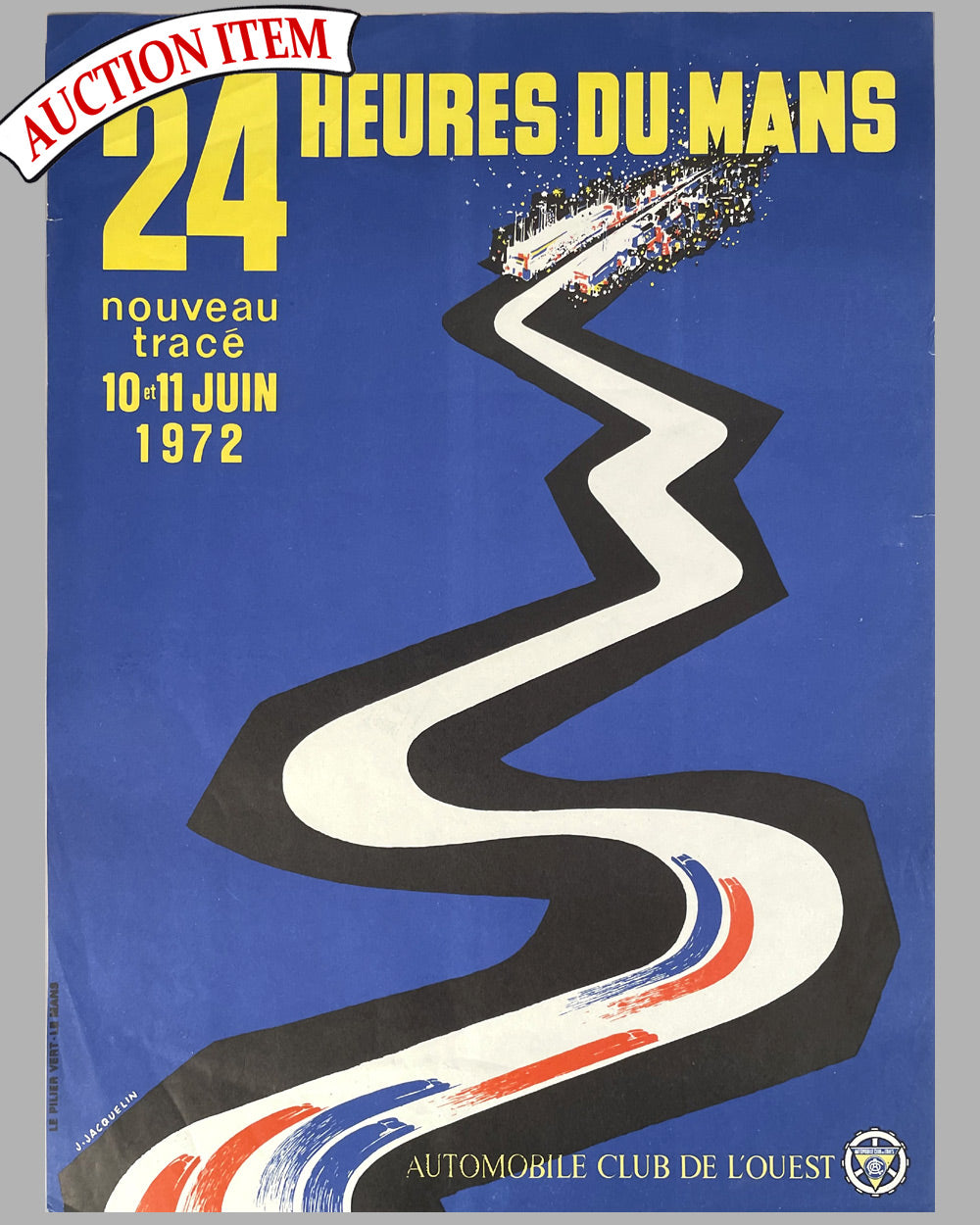1972 24 Hours of Le Mans original poster by J. Jacquelin