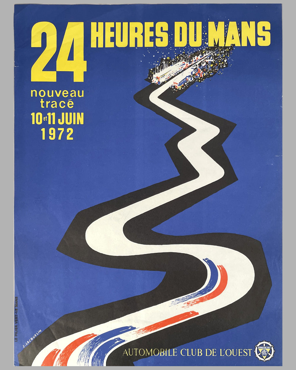 1972 24 Hours of Le Mans original poster by J. Jacquelin