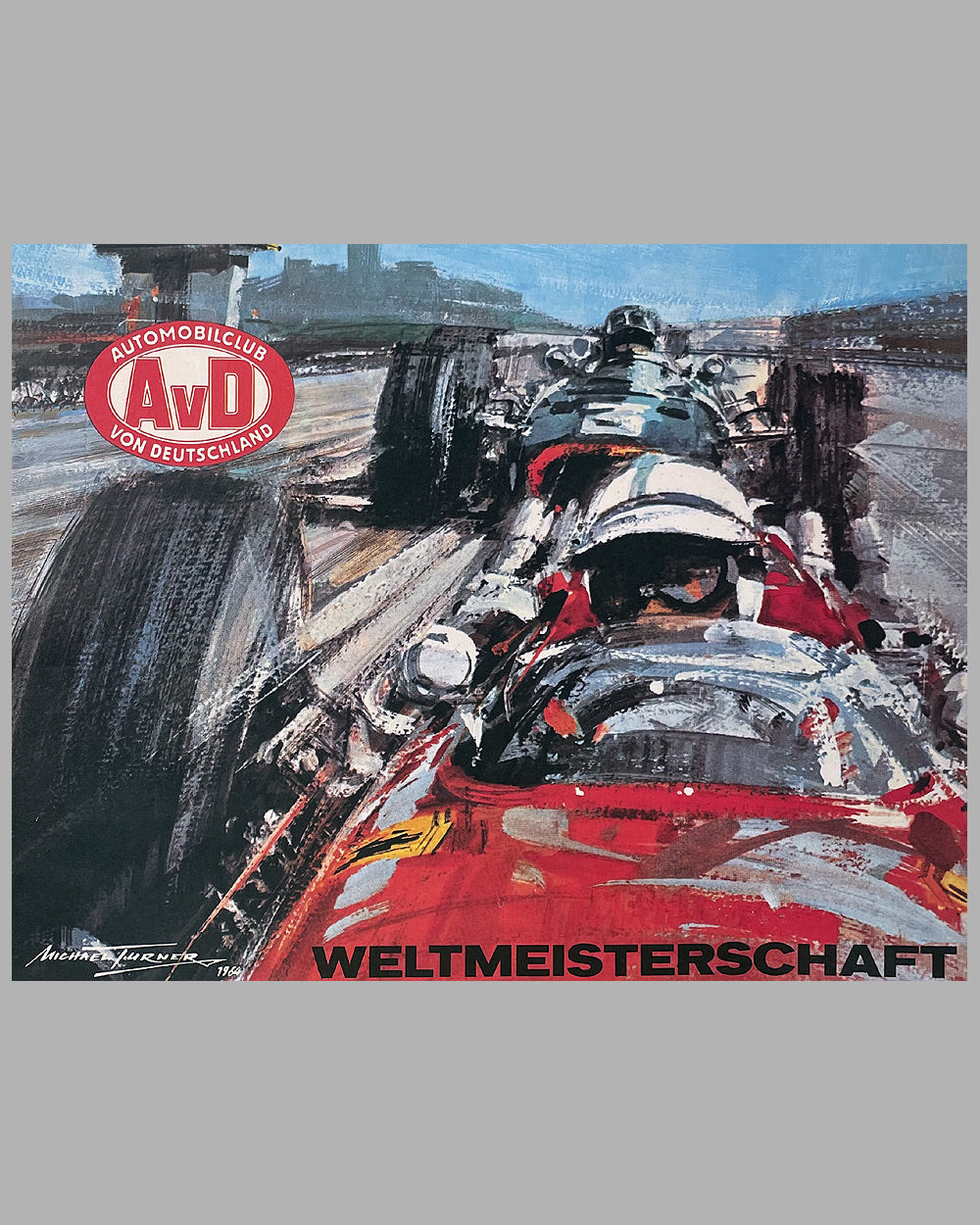 1973 Grand Prix von Deutschland original poster by Michael Turner 2