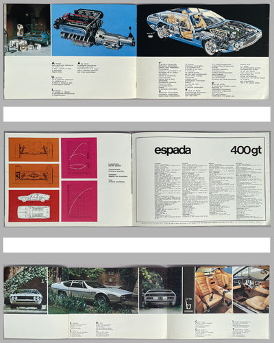 Lamborghini Espada factory sales brochure, 1973 2