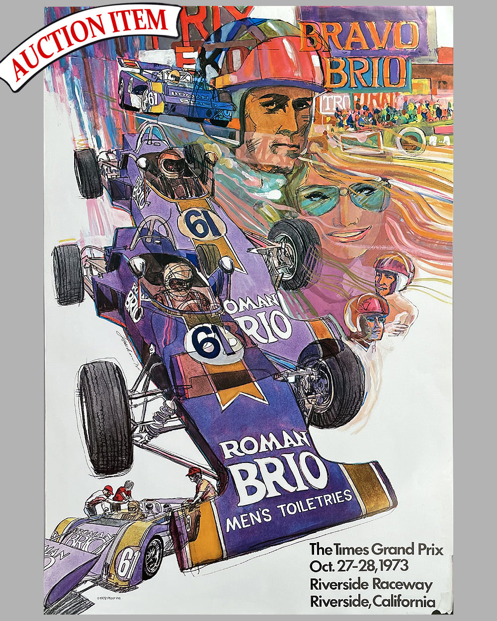 1973 The Times Grand Prix in Riverside CA. poster
