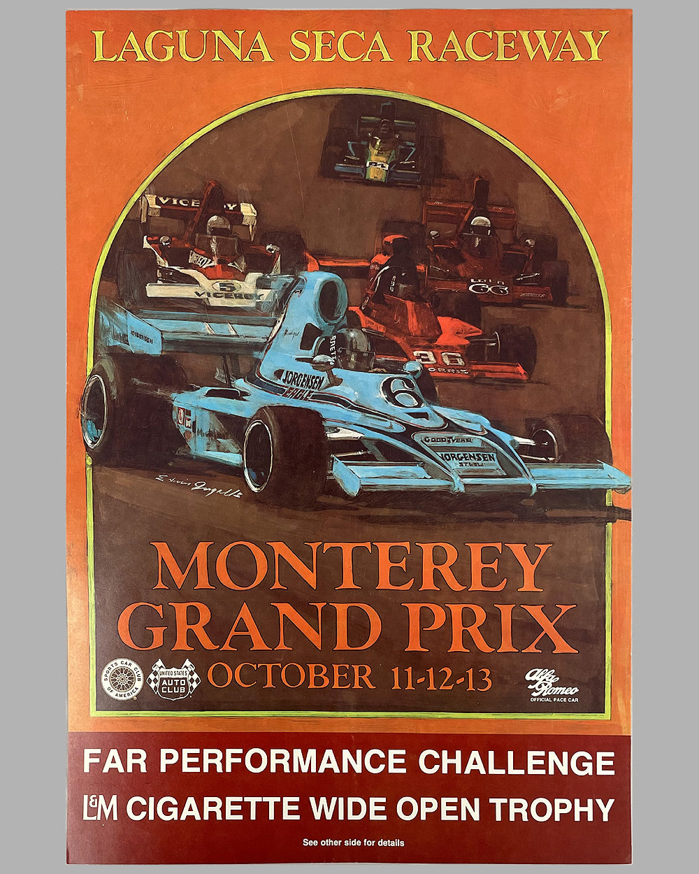1974 Monterey Grand Prix at Laguna Seca for Formula 5000 original poster
