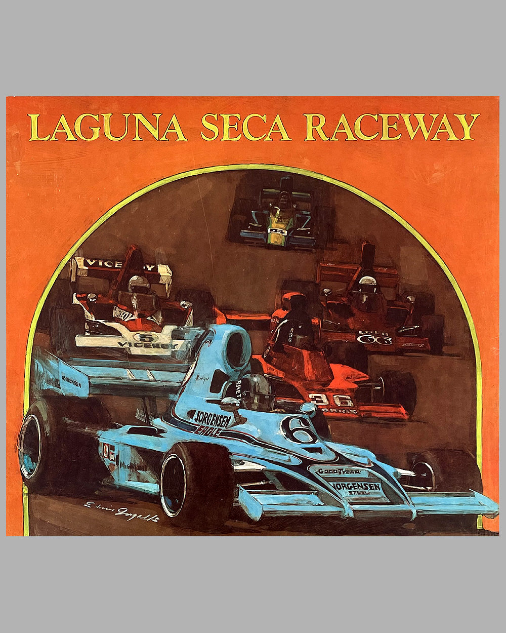 1974 Monterey Grand Prix at Laguna Seca for the Formula 5000 original poster 2