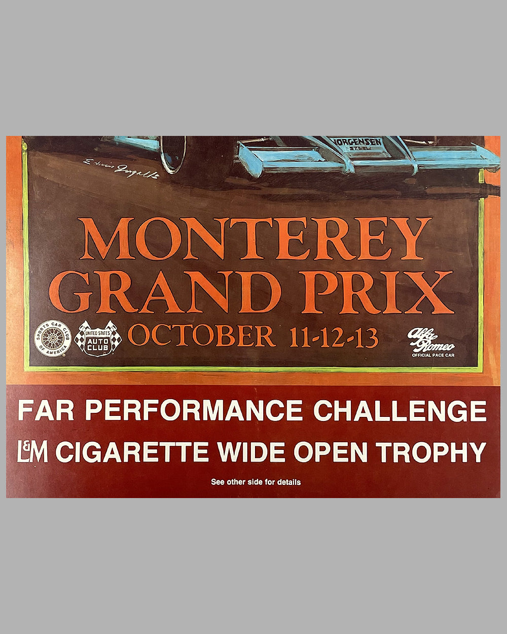 1974 Monterey Grand Prix at Laguna Seca for the Formula 5000 original poster 3