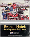 1978 British Grand Prix at Brands Hatch original race poster 2