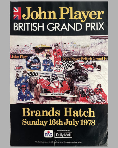 1978 British Grand Prix at Brands Hatch original race poster