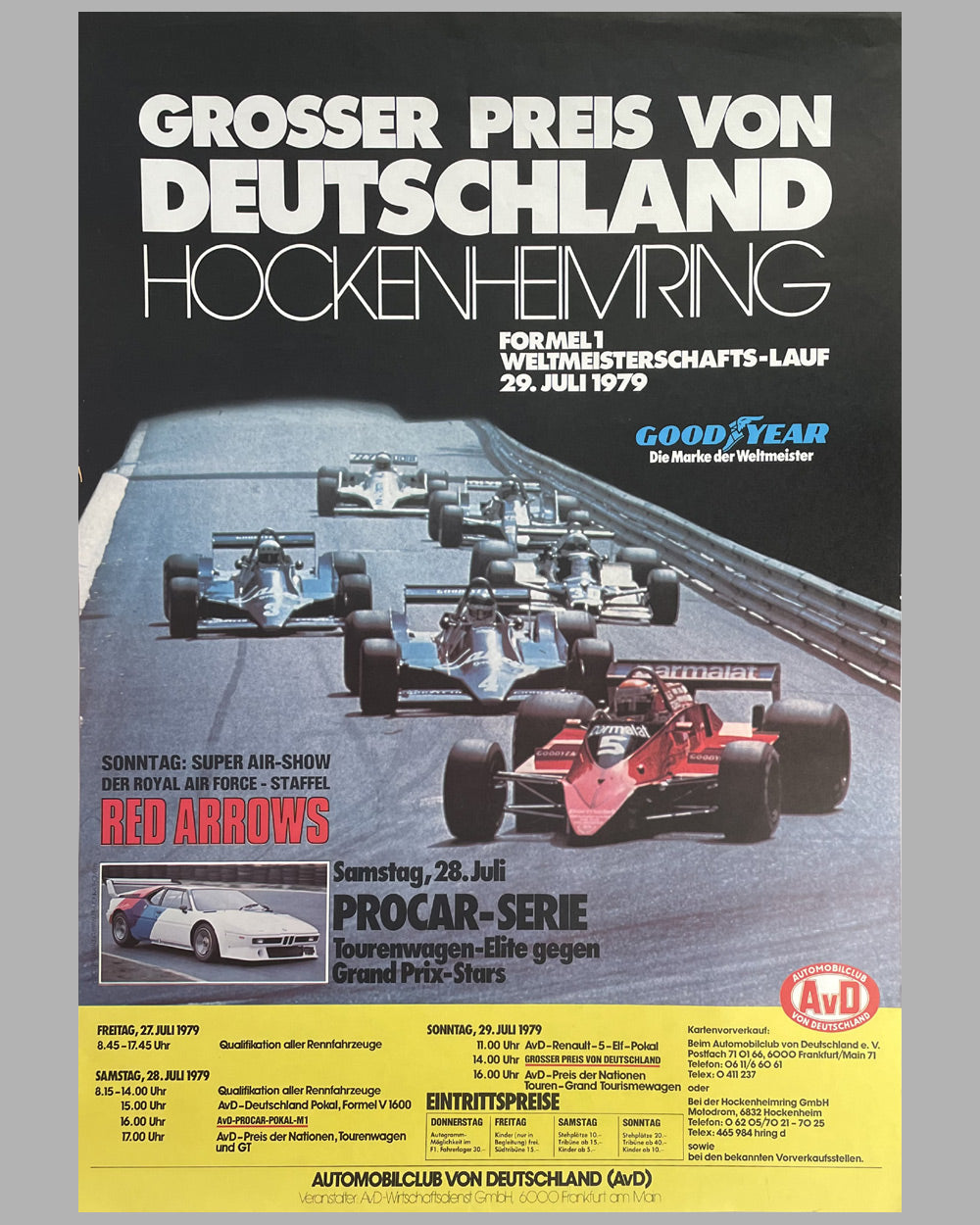 1979 German Grand Prix in Hockenheim official race poster