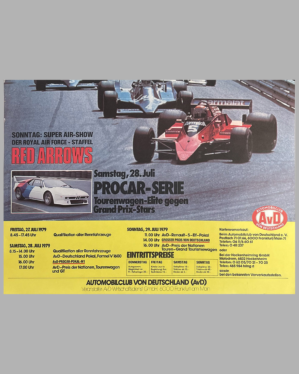 1979 German Grand Prix in Hockenheim official race poster 3