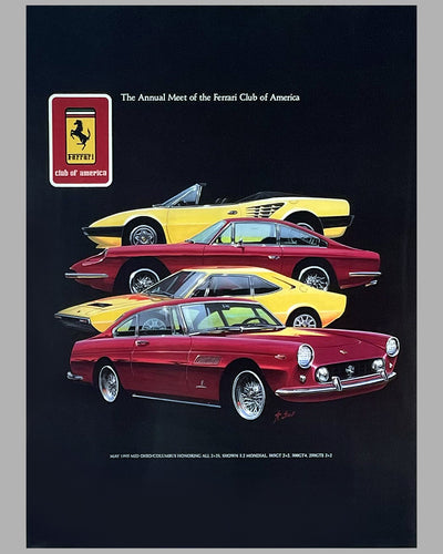 Collection of 8 Ferrari Club of America (FCA) national meet posters 6