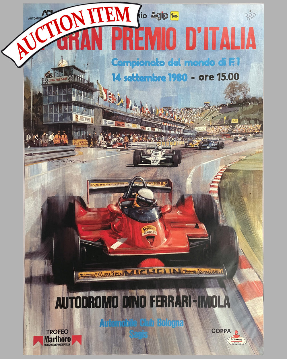 1980 Grand Prix of San Marino at Autodromo Dino Ferrari - Imola official poster by Michael Turner