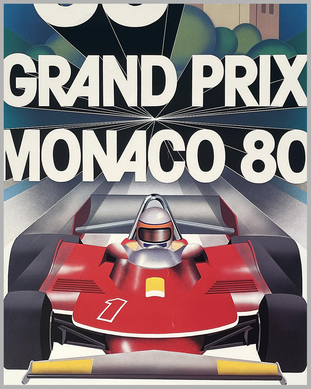 1980 Grand Prix of Monaco original poster by Jacques Grognet 4