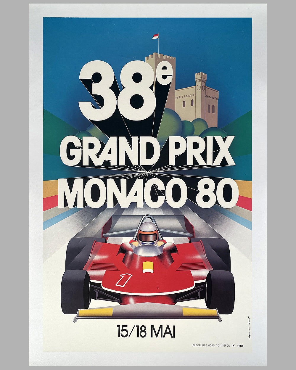 1980 Grand Prix of Monaco original poster by Jacques Grognet