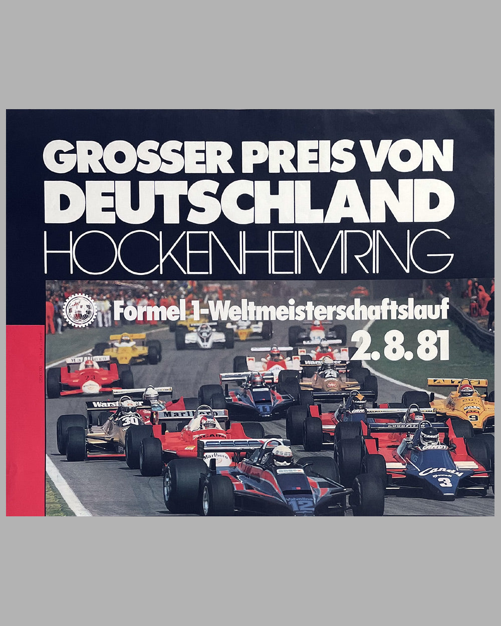 1981 Grand Prix of Germany original poster, ran at the Hockenheim Circuit 2