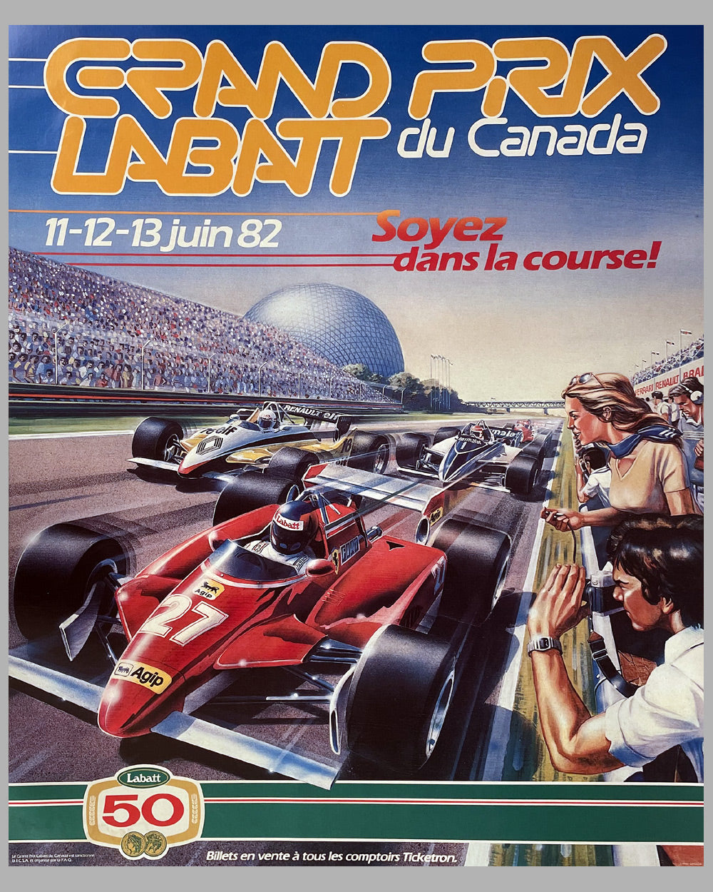 1982 Grand Prix du Canada original race poster 2