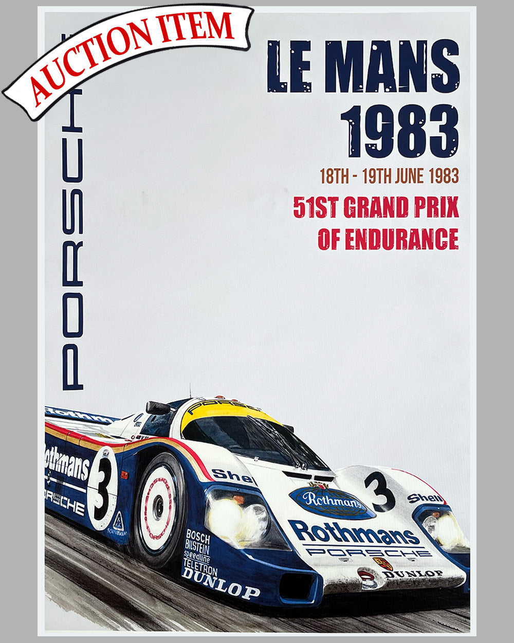 Le Mans 1983 recent giclee on canvas