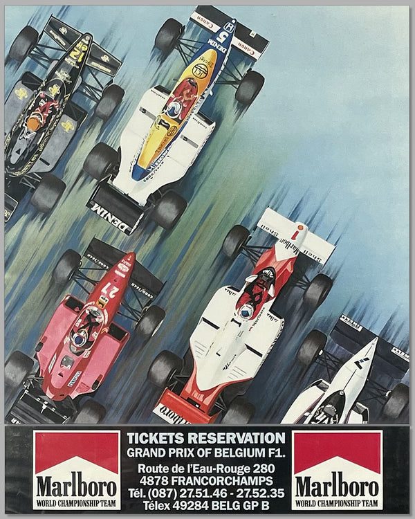 1986 Grand Prix of Belgium at Spa-Francorchamps original poster