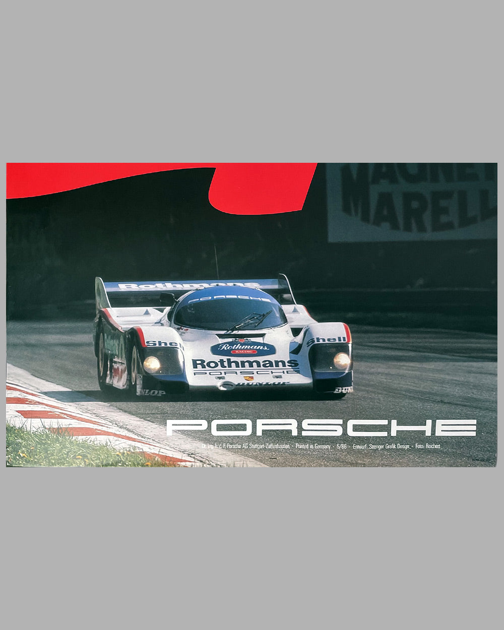 Monza Sprint 1986 Porsche original victory poster 3