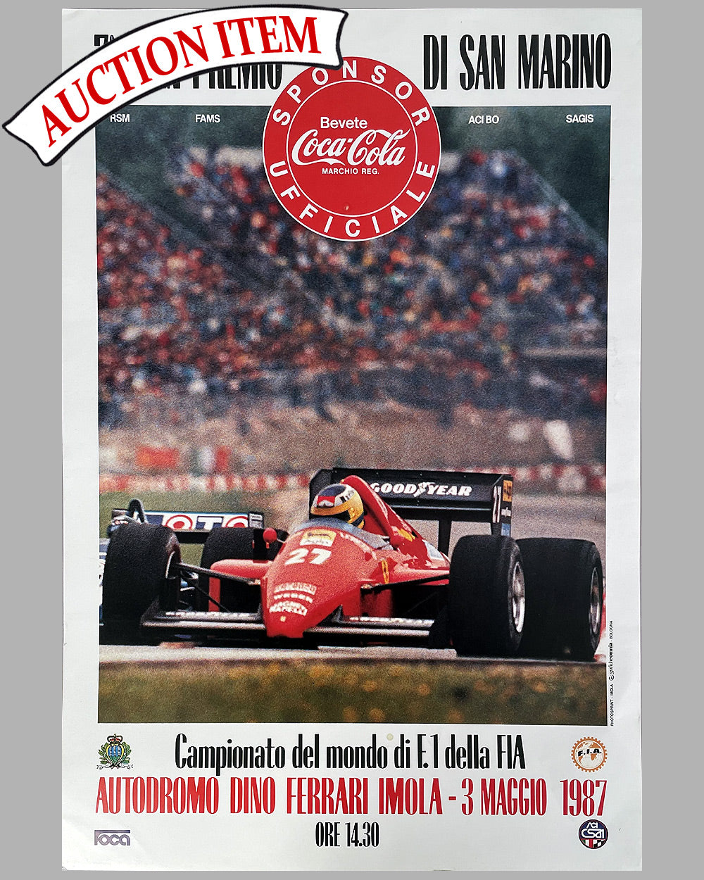 1987 Grand Prix of San Marino official race poster