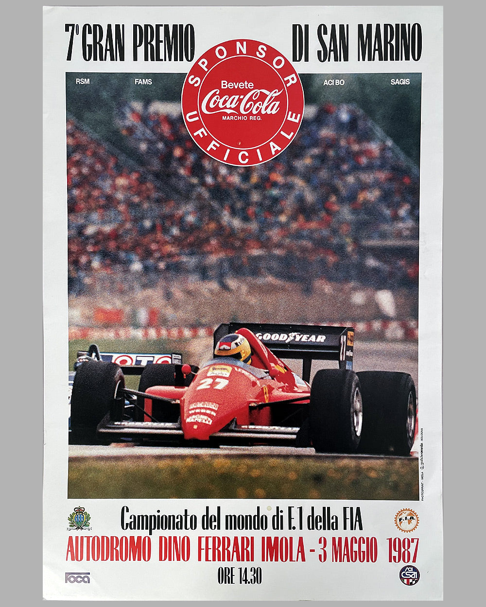 1987 Grand Prix of San Marino official race poster