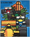 46th Grand Prix de Monaco 1988 original race poster, artwork by J. Grobnet 2