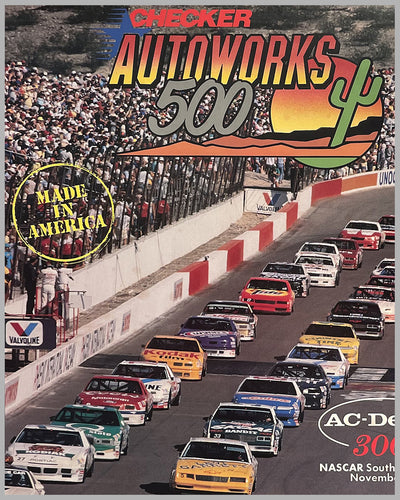 1989 Checker Autoworks 500 original race poster 2