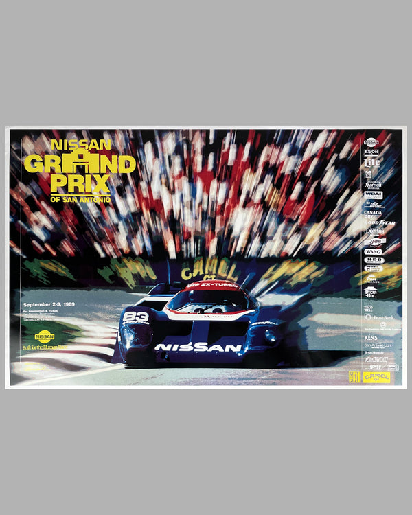 Nissan Grand Prix of San Antonio, 1989 original event poster by