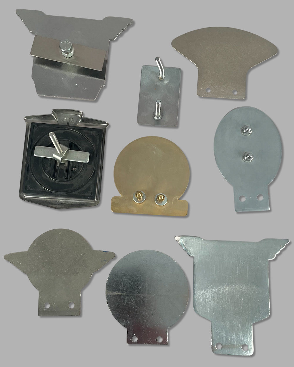 Collection of 9 Austin Healey club grill or bumper badges