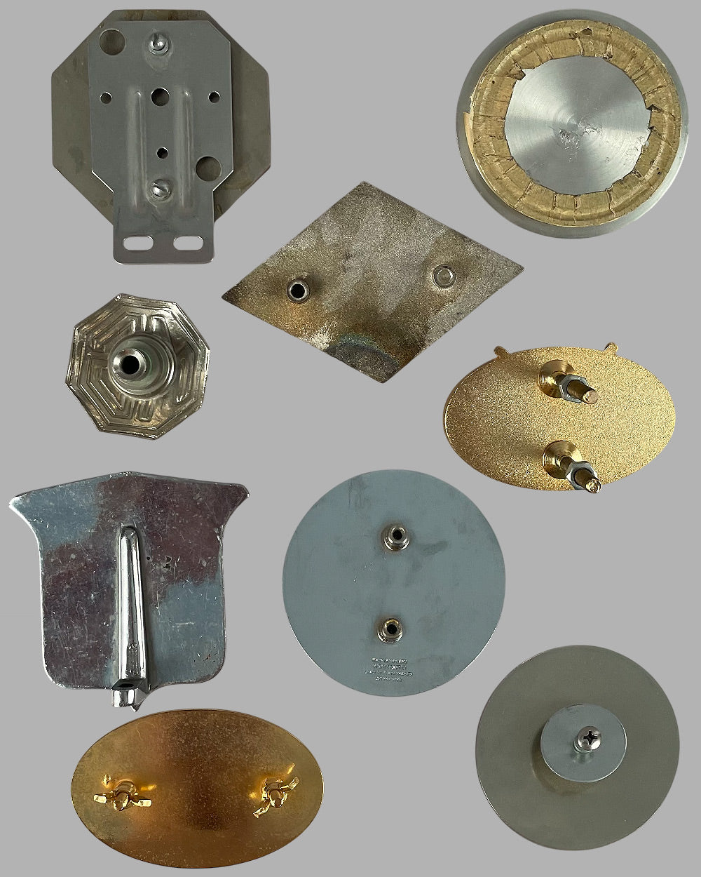 Collection of 9 various MG badges from the factory 7