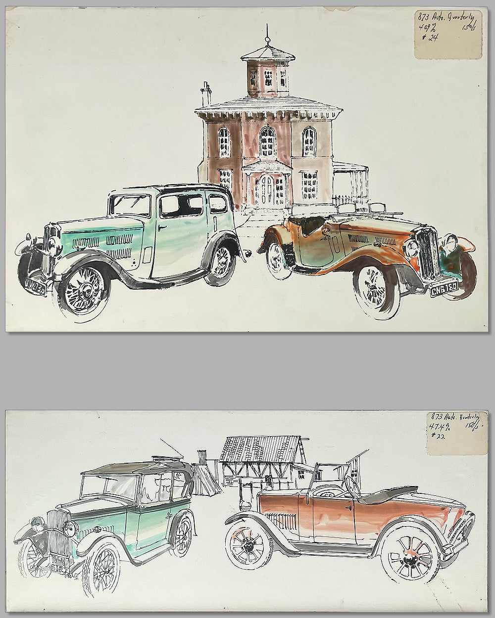 Collection of 9 Triumph illustrations by Harvey Winn 5